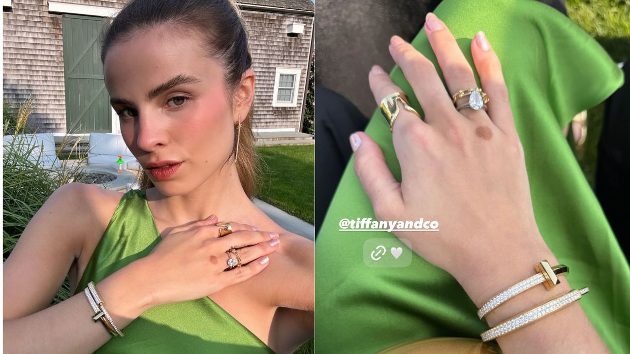 Giulia Be surge em um casamento com look verde e joias luxuosas da Tiffany & Co. | Reprodução/Instagram/@giuliabe