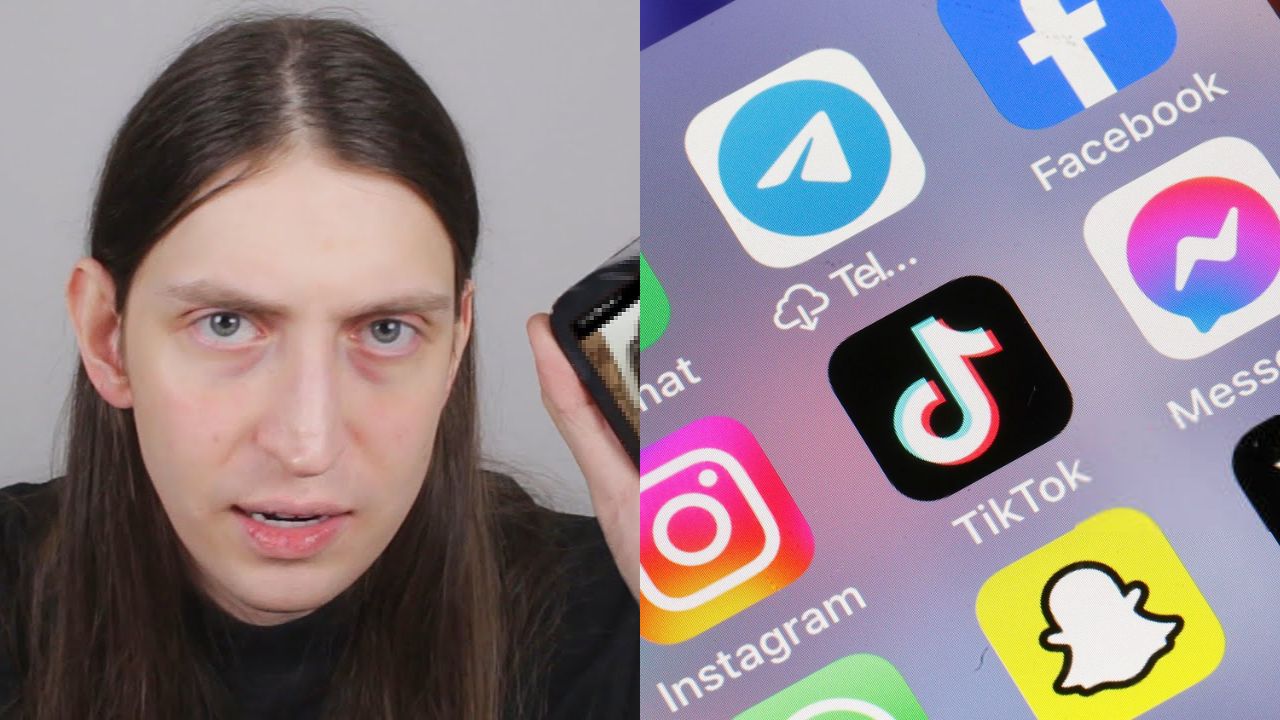 O youtuber Felca e uma tela que mostra aplicativos sociais | Reprodução/Chesnot/Getty Images Embed