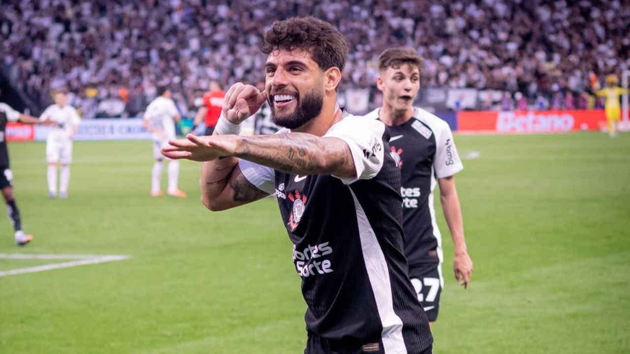 Yuri Alberto comemorando gol no Santos | Reprodução/Instagram/@corinthians
