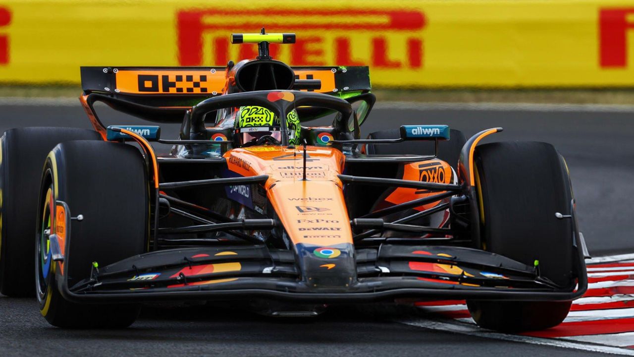 Lando Norris no circuito Hungaroring I Reprodução/ 	Joe Portlock/ Getty Images Embed