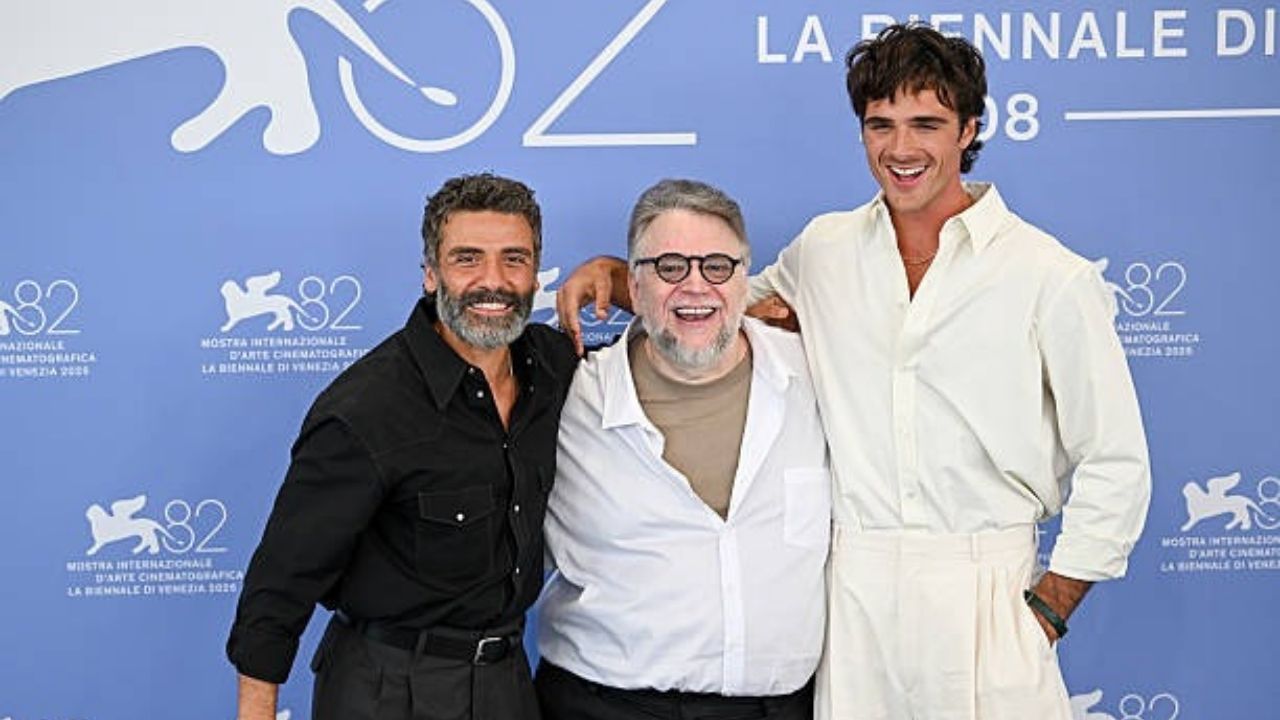 Del Toro, Oscar Isaac e Jacob Elordi | Reprodução/Stephane Cardinale - Corbis/Getty Images Embed