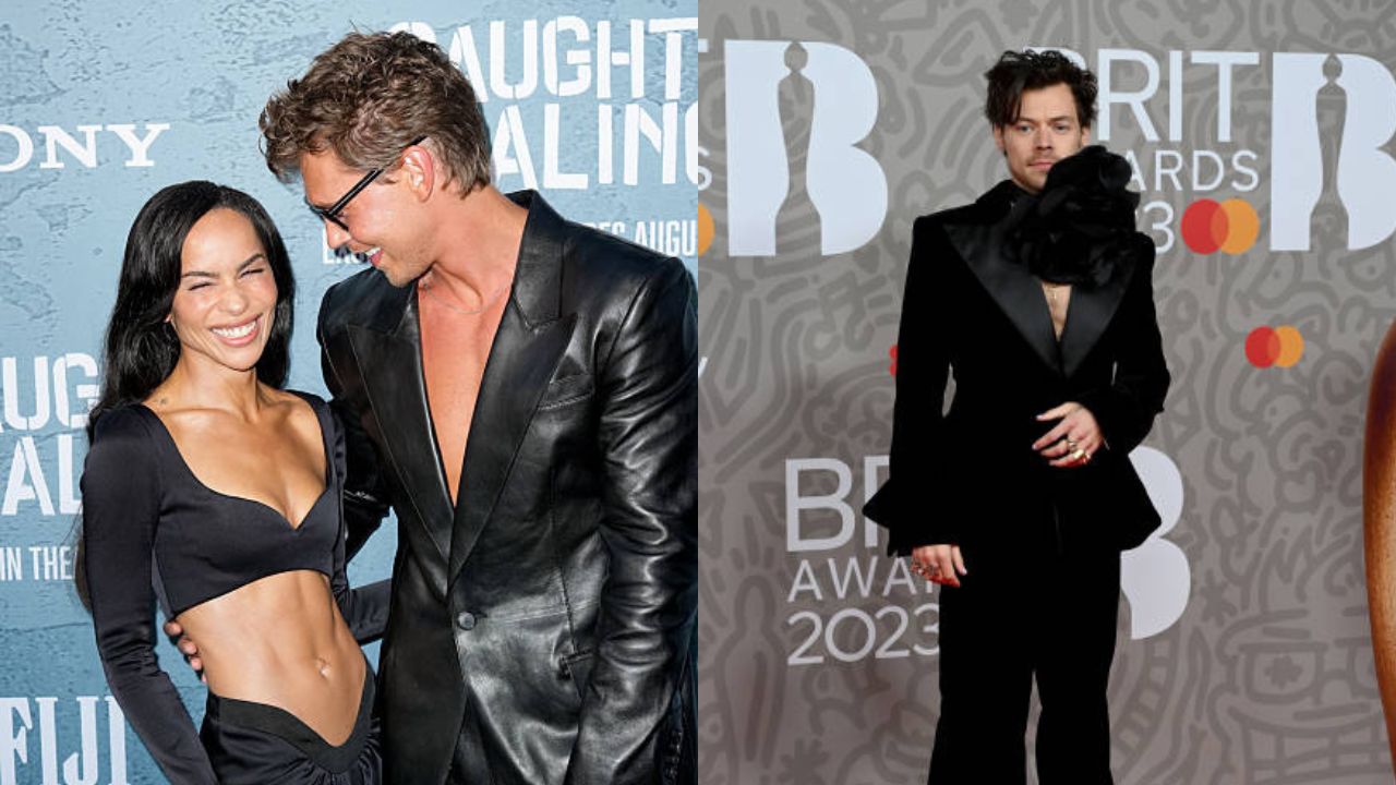 Zoe Kravitz, Austin Butler e Harry Styles | Reprodução/John Nacion/Anadolu/Getty Images Embed