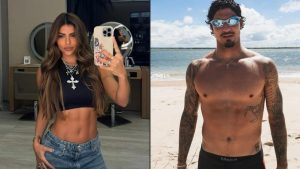 Gabriel Medina e Isabella Arantes exibem alianças em viagem à Bahia