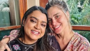 Carolina Dieckmann presta tributo a Preta Gil em busto memorial