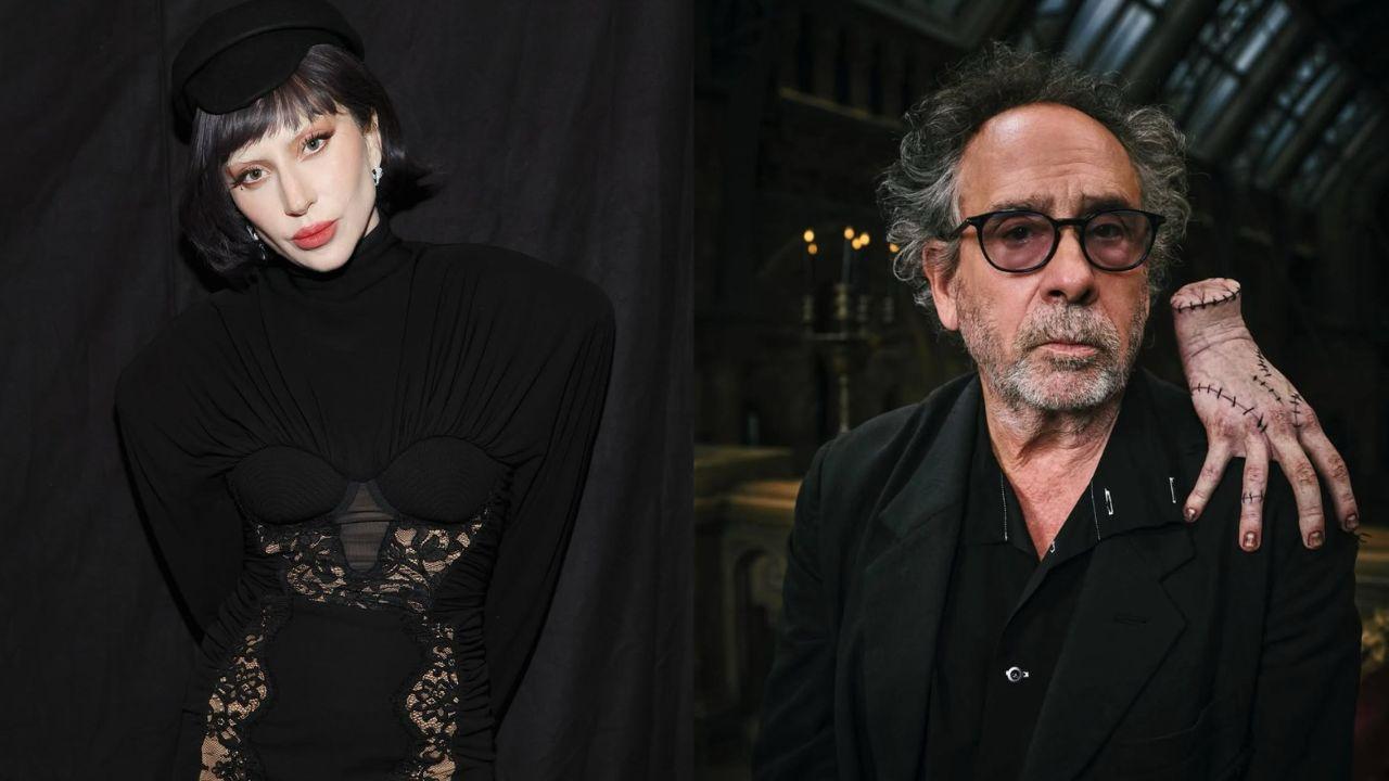 Lady Gaga e Tim Burton I Reprodução/Instagram/@ladygaga/@mundo_peliculas