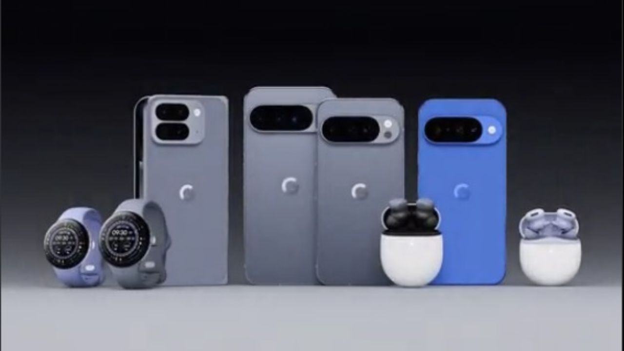 Modelos da linha Pixel 10 e acessórios | Reprodução/X/@LorraineTwohill