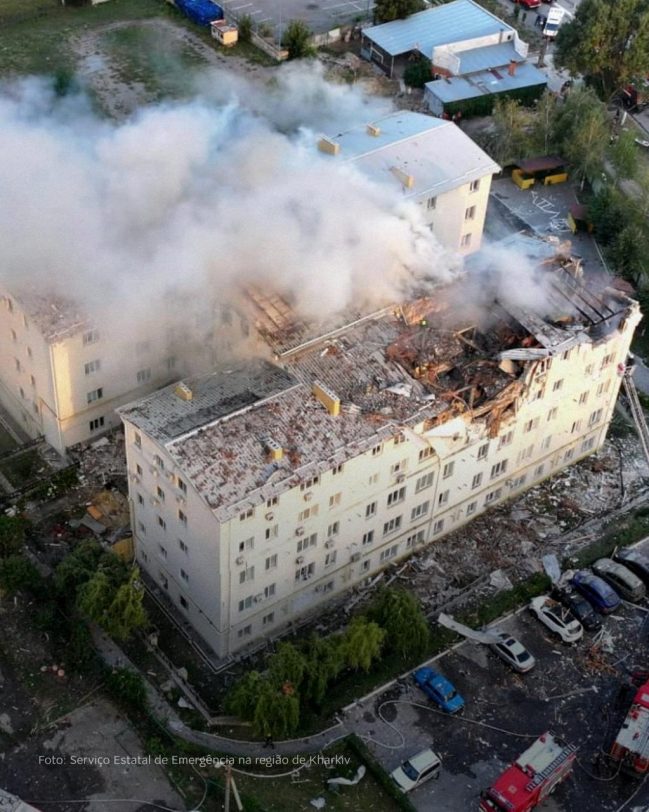Cidade de Kharkiv, na Ucrânia, sofre ataque da Rússia e deixam cinco mortos e 18 feridos