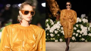 Bella Hadid ilumina passarela da Saint Laurent no desfile de verão 2026