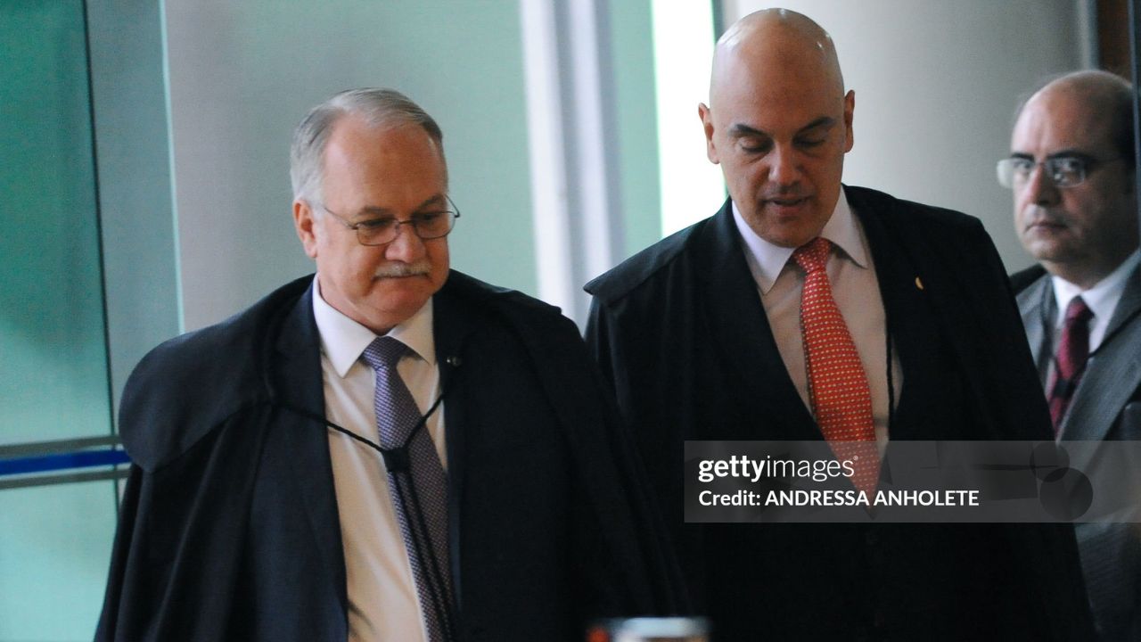 Ministros Edson Fachin e Alexandre de Moraes | Reprodução/Andressa Anholete/Getty Images Embed