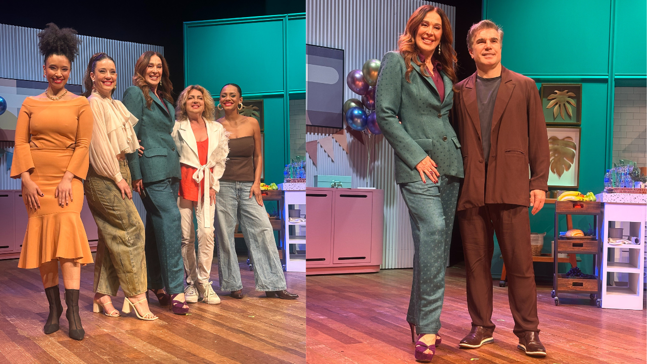 Claudia Raia, Jarbas Homem de Mello, Jéssica Ellen e demais atrizes do musical “Mães” | reprodução/Instagram/@papocomgiuli 