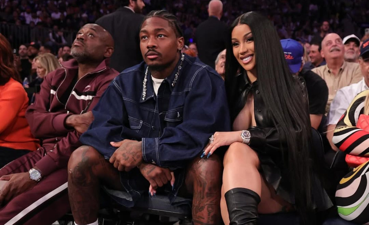 Cardi B e Stefon Diggs  | Reprodução/Instagram/@cardibnews