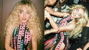 Sabrina Carpenter usa look vintage assinado por Bob Mackie na festa pós-VMA 2025