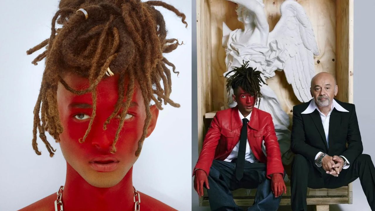 Jaden Smith e Christian Louboutin | Reprodução/X/@thefader