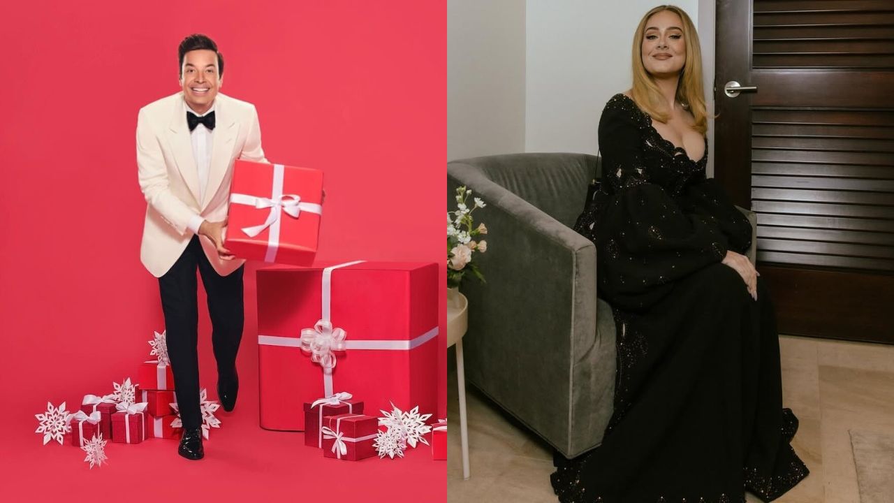 Jimmy Fallon e Adele | Reprodução/Instagram/@jimmyfallon/@adele