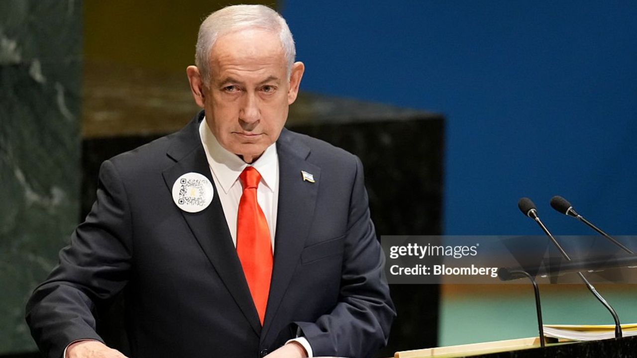 Benjamin Netanyahu na ONU | Reprodução/Bloomberg/Getty Images Embed