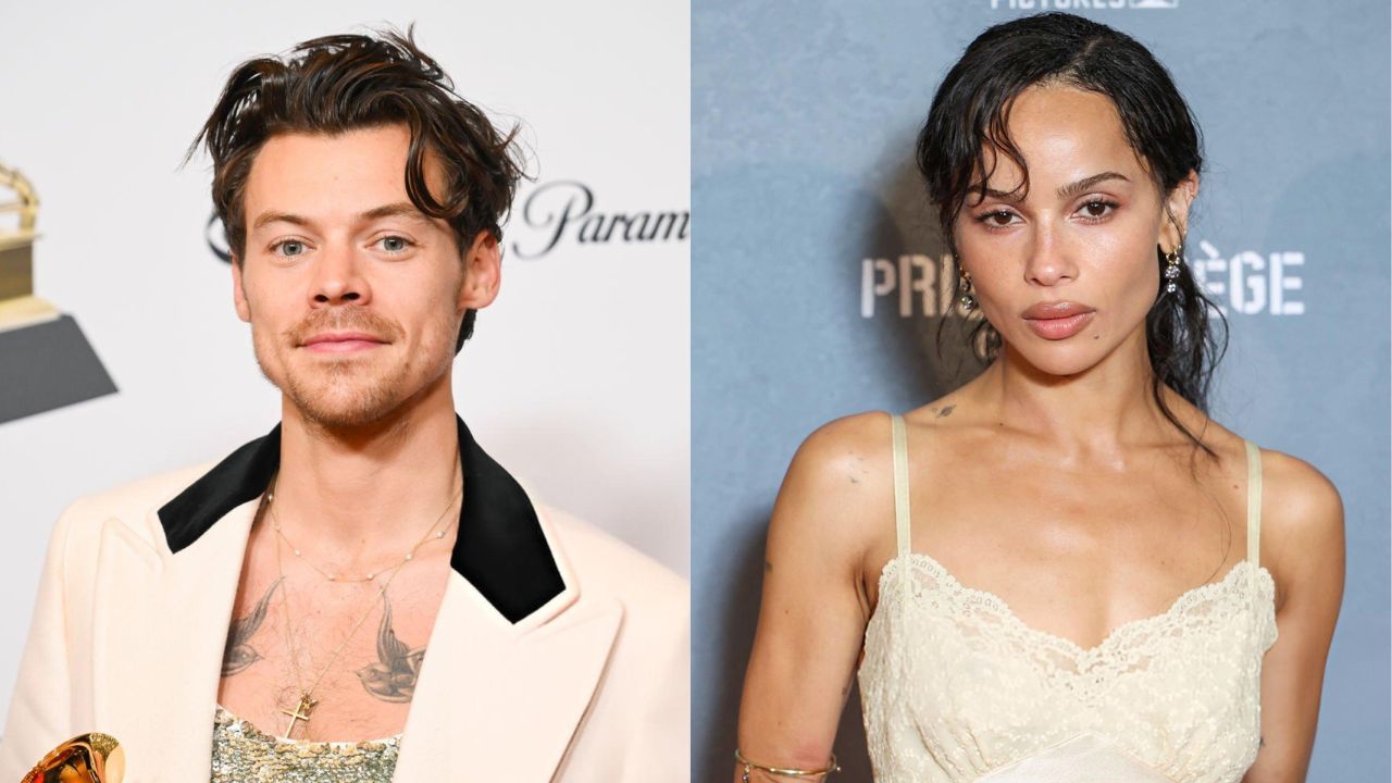 Harry Styles e Zoë Kravitz | Reprodução/	Michael Buckner/	Stephane Cardinale - Corbis/Getty Images Embed