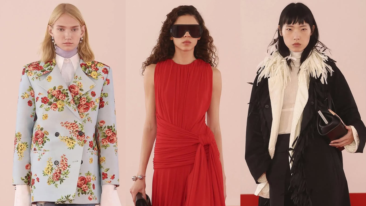 Modelos durante o desfile | Reprodução/Instagram/@hylentino