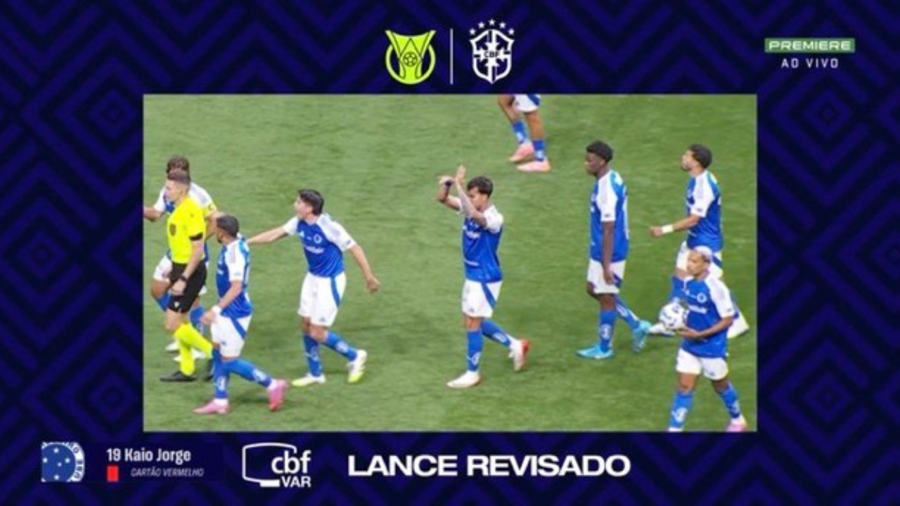  imagem do var sobre o lance do kaio jorge | reprodução/x/@futebol_info