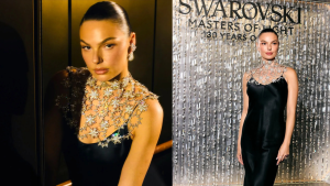 Isis Valverde protagoniza em Hollywood com colar de 12 mil cristais