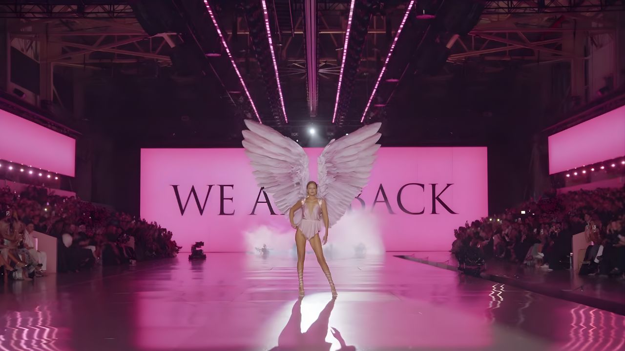 Gigi Hadid para o Victoria's Secrets Fashion Show | Reprodução/ Instagram/ @victoriassecrets