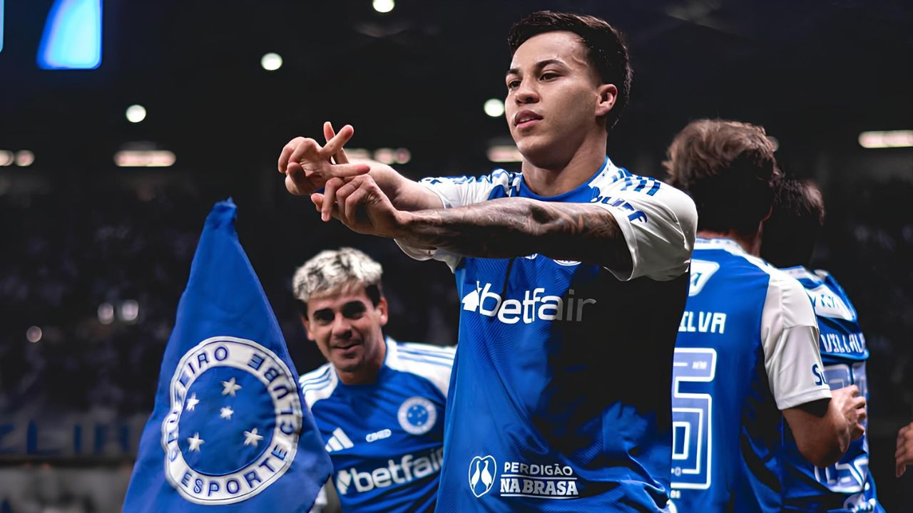 Kaio Jorge comemorando gol pelo Cruzeiro | Reprodução/Instagram/@kaiojorge