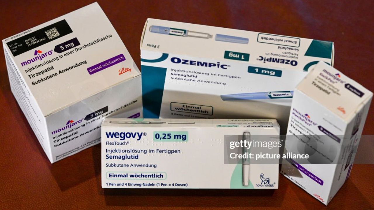 Caixa de remédios para tratar a diabetes e obesidade | Reprodução / picture alliance / Getty Images Embed