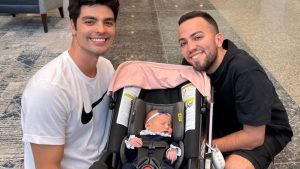 Lucas Rangel e Lucas Bley anunciam chegada da filha Mia