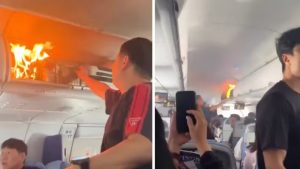 Avião da Air China faz pouso por incêndio em bateria