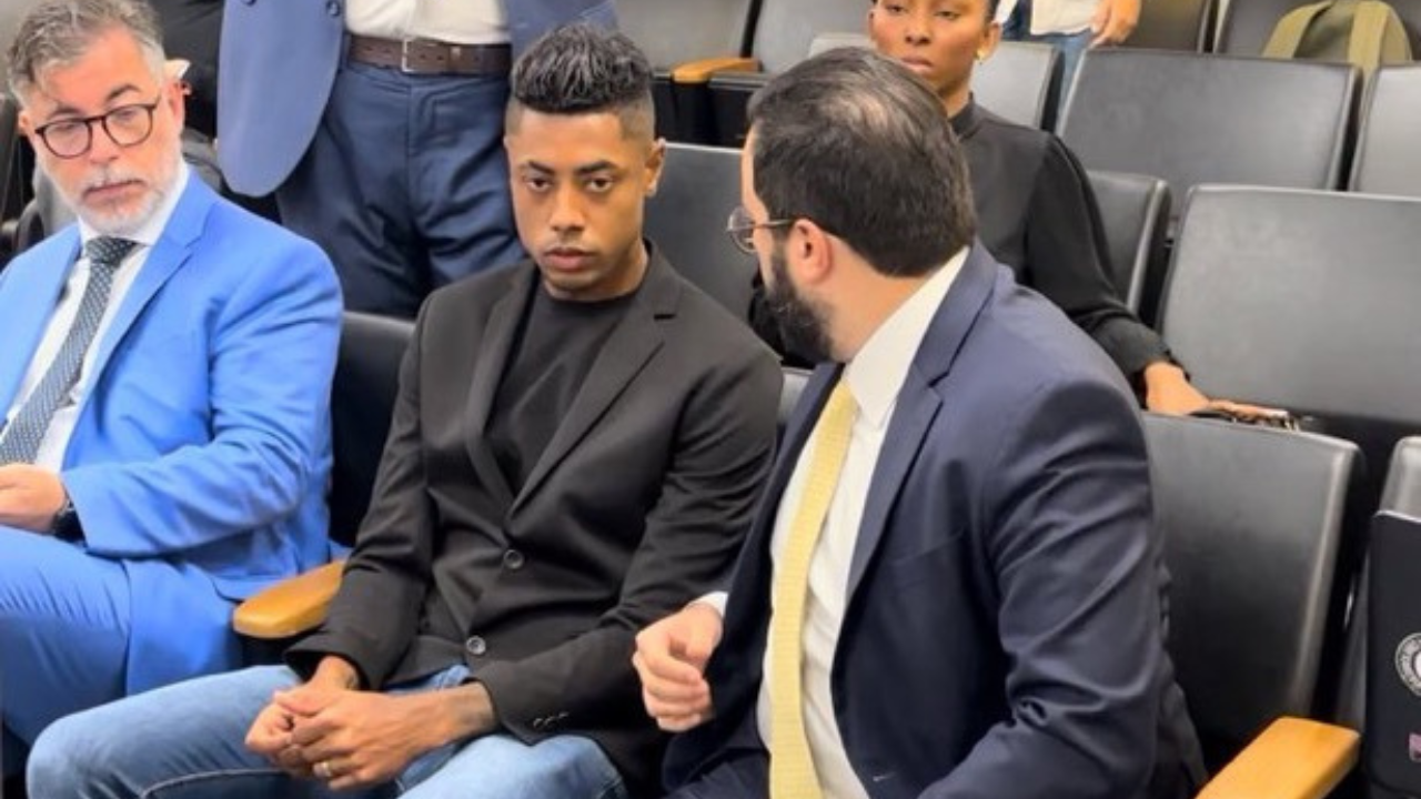 Bruno Henrique em julgamento | Reprodução/x/@maurormf