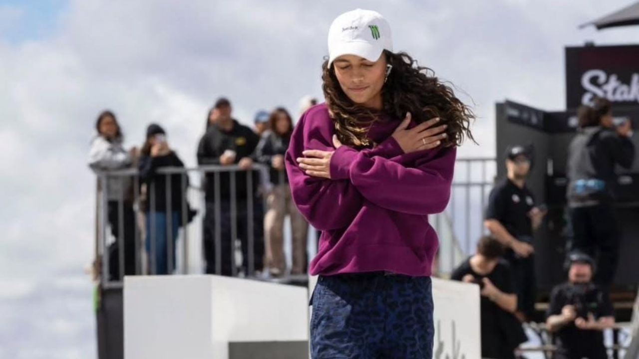 Rayssa Leal celebrando sua volta pela etapa da SLS | Reprodução/Instagram/@rayssalealsk8