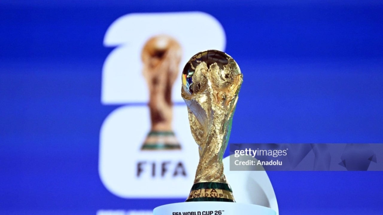 Logo e troféu da Copa do Mundo 2026 | Reprodução/Anadolu//Getty Images Embed
