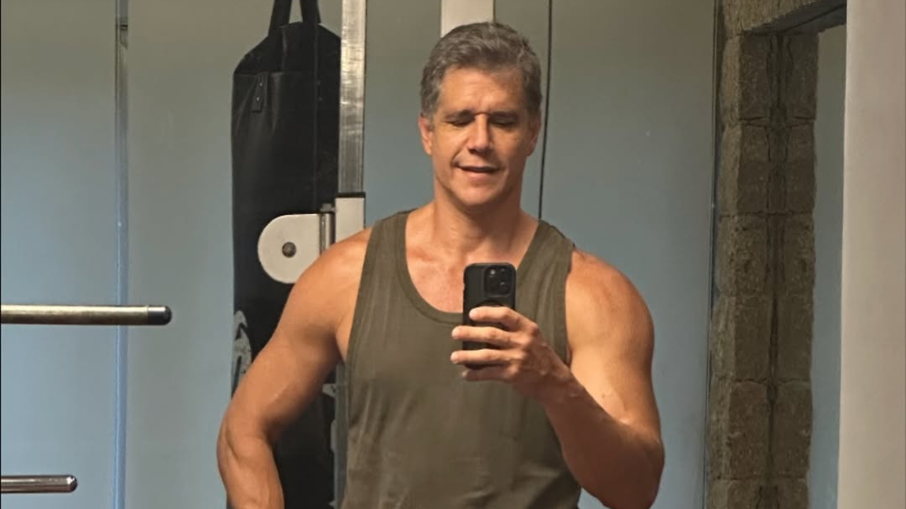 Marcio Garcia na academia.  | Reprodução/Instagram/@oficialmarciogarcia