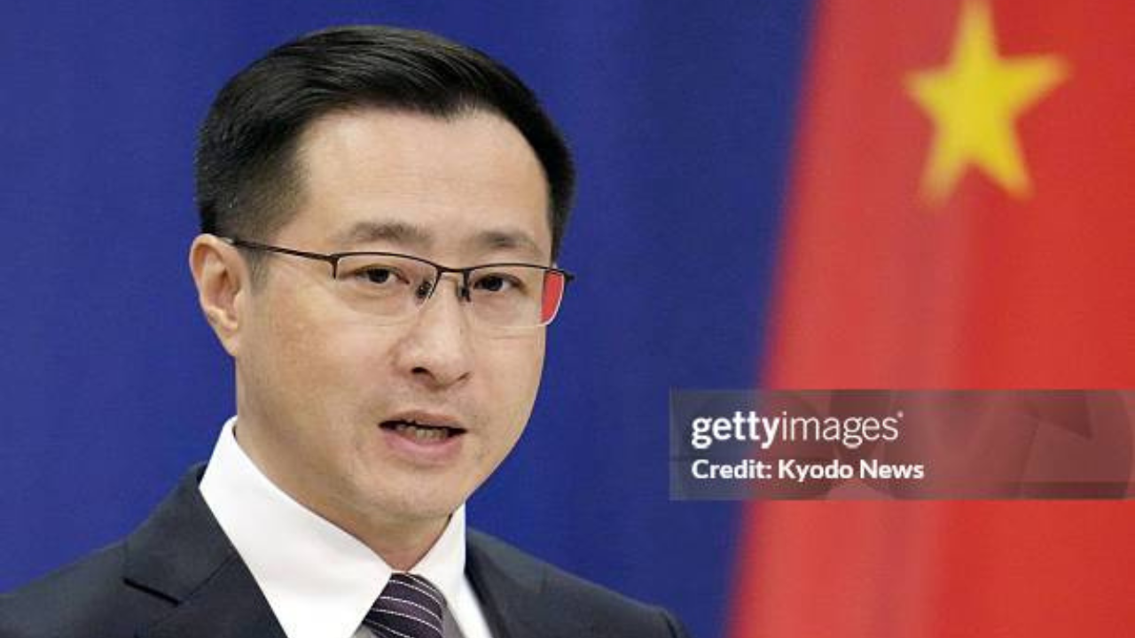 O porta-voz do Ministério das Relações Exteriores da China, Lin Jian | Reprodução/Kyodo News/Getty Images Embed