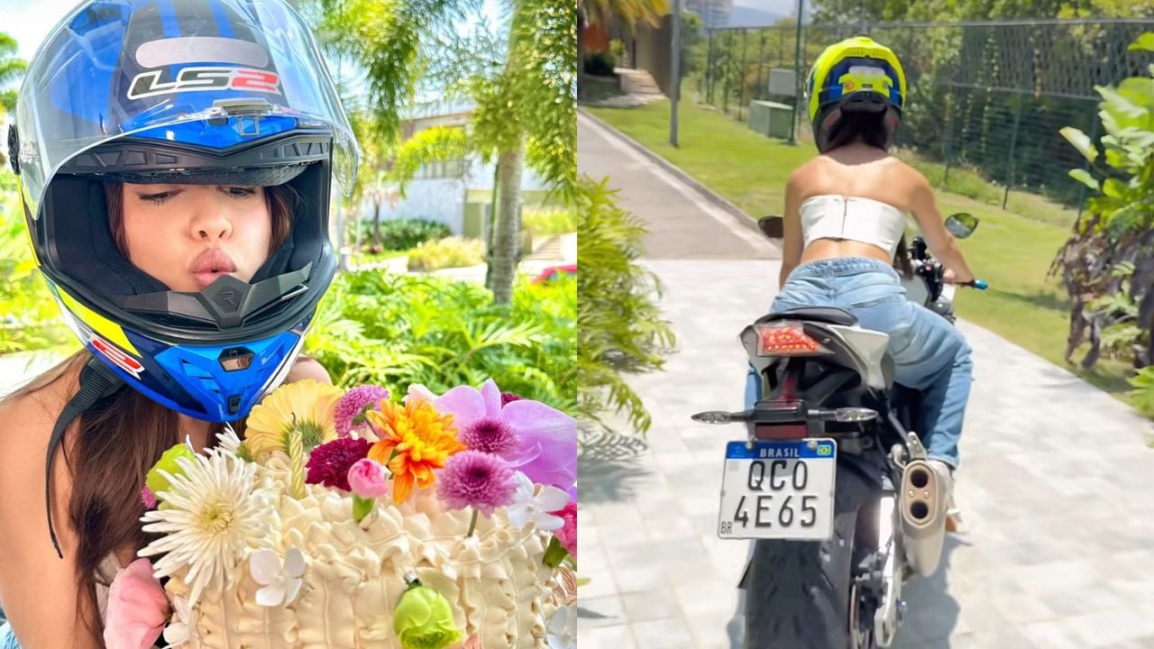 Juliette ganha moto de luxo de R$ 140 mil do noivo Kaique Cerveny no aniversário