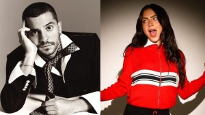 Jade Picon e André Lamoglia curtem clima de romance na praia