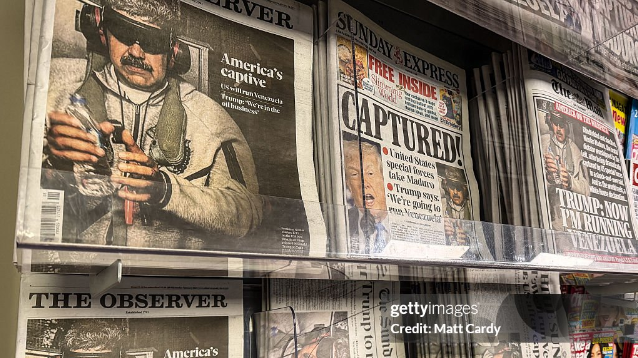 Imprensa britânica noticia prisão de Maduro pelos EUA | Reprodução/Marty Cardy/Getty Images Embed
