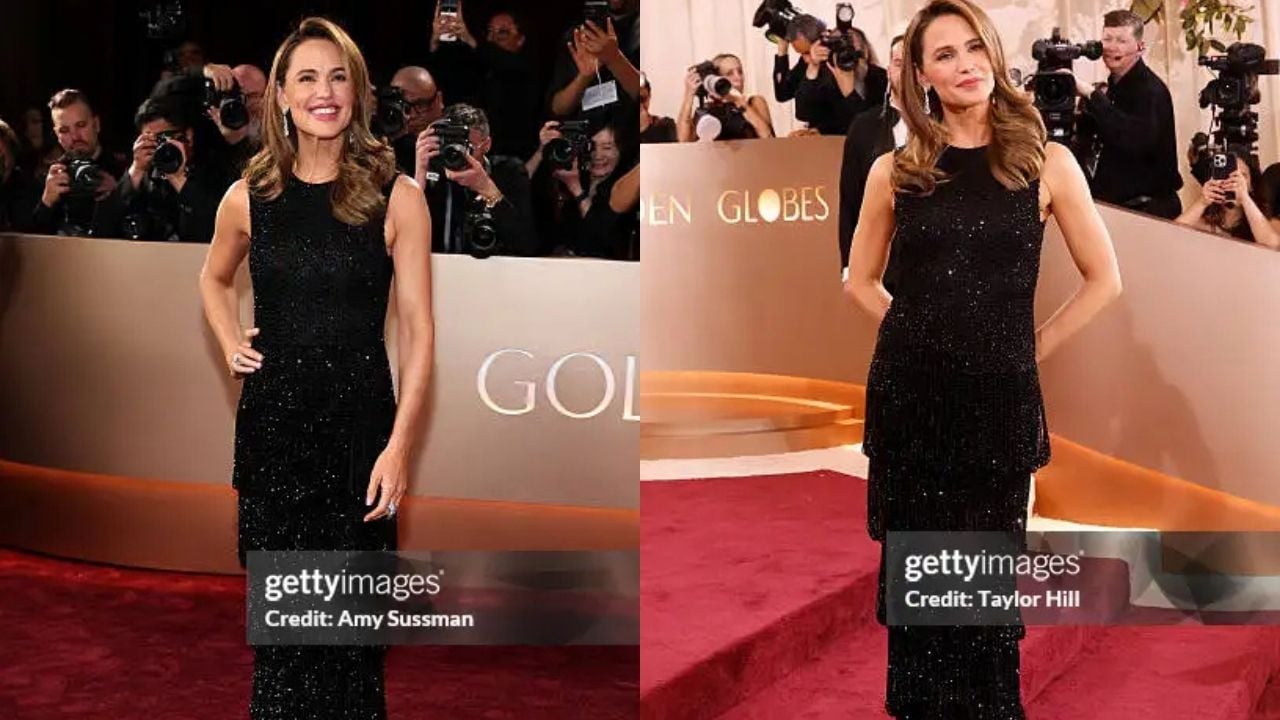 Jennifer Garner brilha no Globo de Ouro com vestido artesanal de 1.300 horas