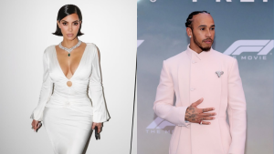 Kim Kardashian e Lewis Hamilton são vistos juntos no Super Bowl