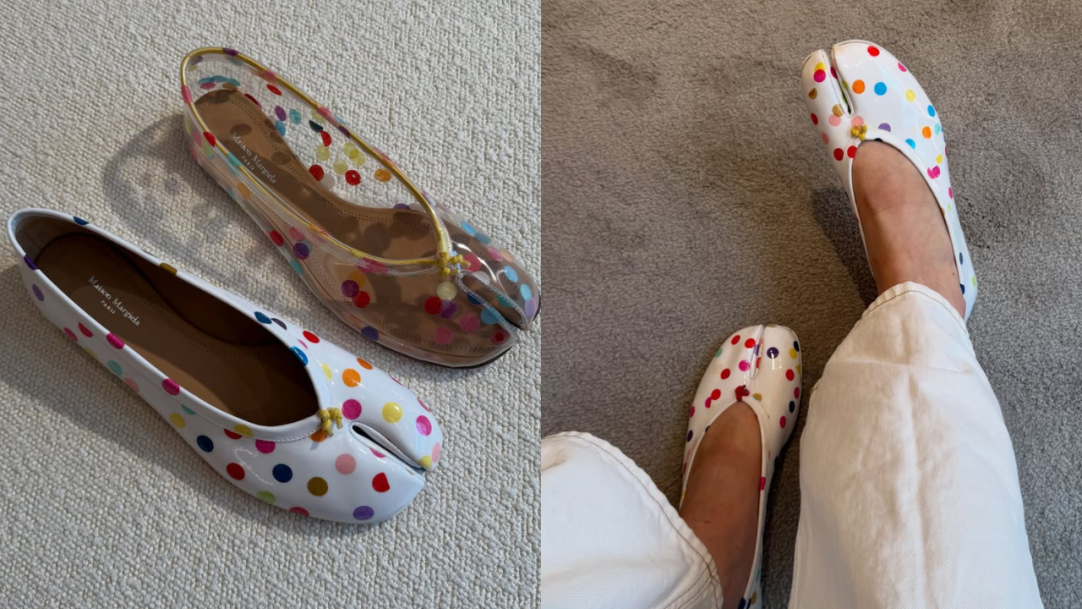 Maison Margiela transforma clássico Tabi em versão divertida com poá colorido