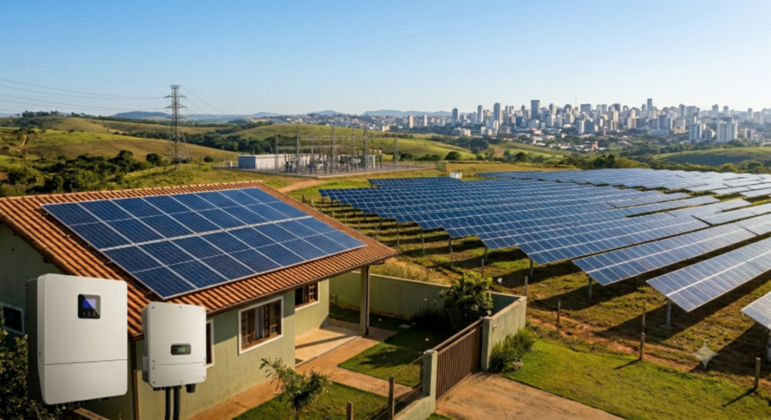 Geração solar chega a 55 GW e vira 2ª maior fonte