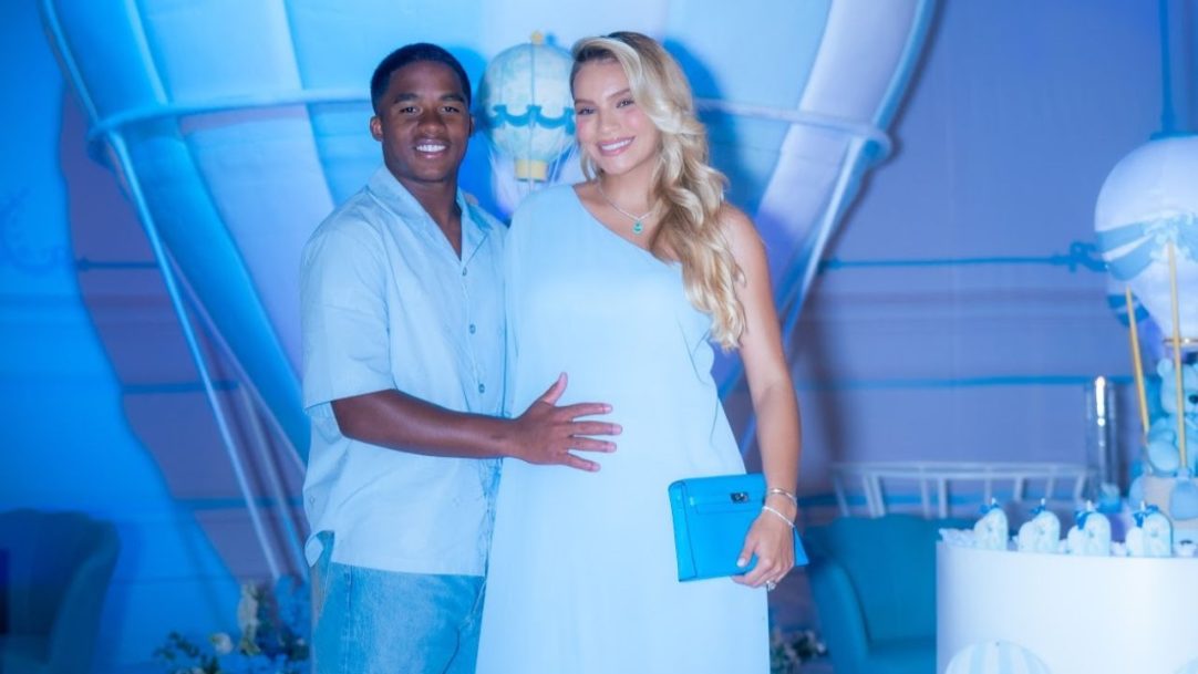 Endrick e Gabriely Miranda divulgam imagens do chá de bebê de Kendrick