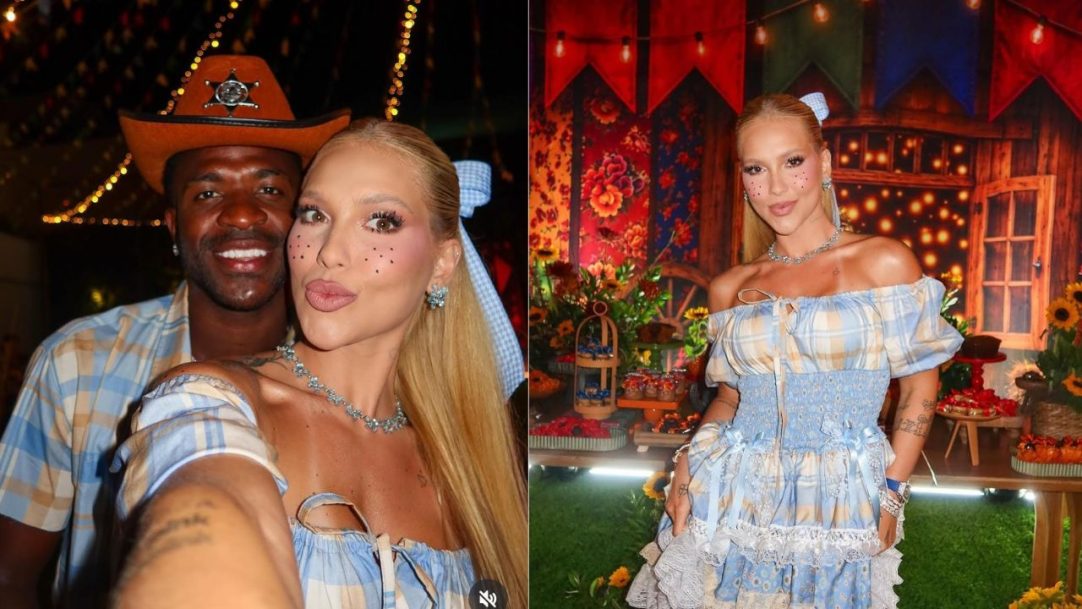 Virginia e Vini Jr. realizam festa julina na mansão do jogador no Rio