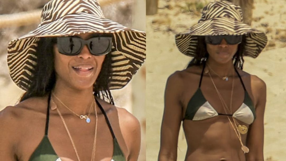 Naomi Campbell curte férias em Ibiza