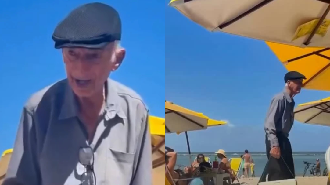 Idoso de 85 anos viraliza vendendo pudins na praia para pagar exames e recebe ajuda