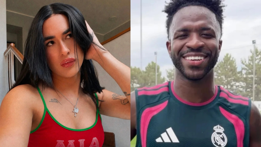 Vini Jr. curte foto de atriz trans e reage com emoji no Instagram