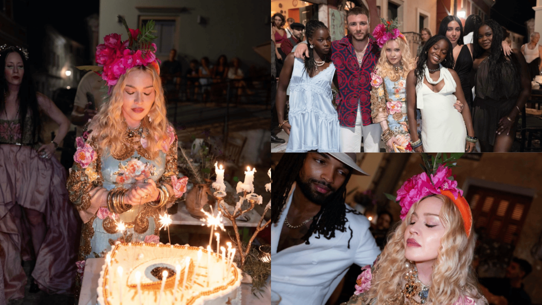 Madonna celebra aniversário de 68 anos na Grécia com filhos e namorado em fotos inéditas