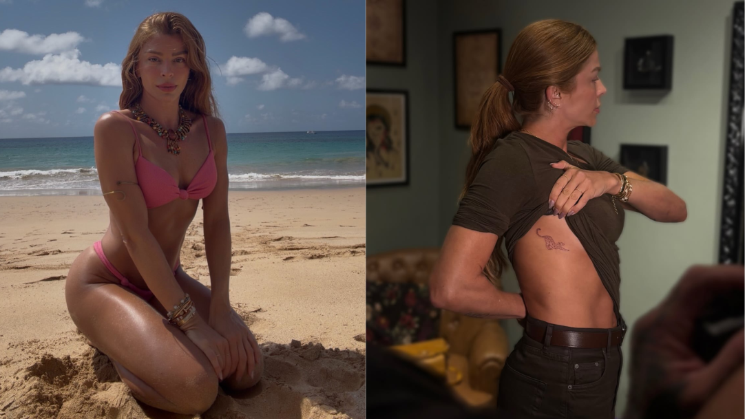 Grazi Massafera revela tatuagem selvagem feita próxima ao seio