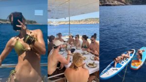 Romana Novais aproveita passeio em iate com Alok e amigos durante viagem a Ibiza