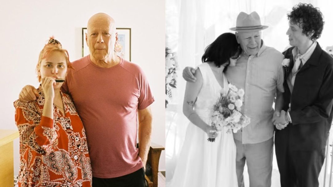 Bruce Willis emociona ao celebrar casamento da filha Tallulah em meio ao diagnóstico de demência