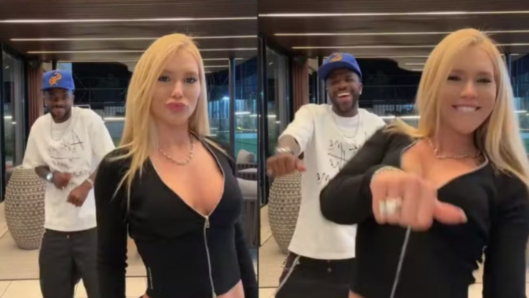 Virginia Fonseca e Vini Jr. protagonizam dancinha sensual em mansão do jogador em Madrid